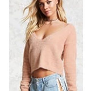 super fluffy soft cropped sweater